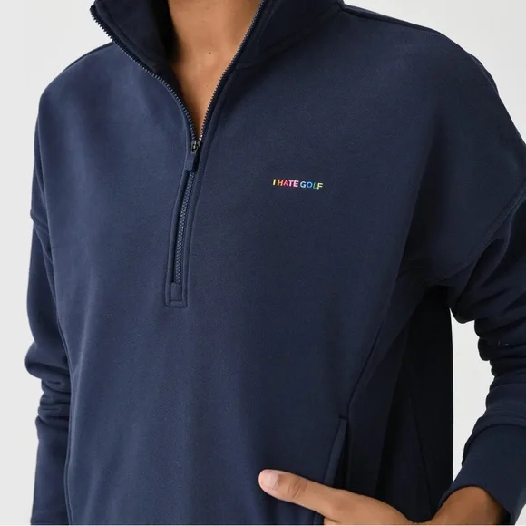 Gfore I Hate French Terry Quarter Zip Golf Pullover Twilight - SP24 Women